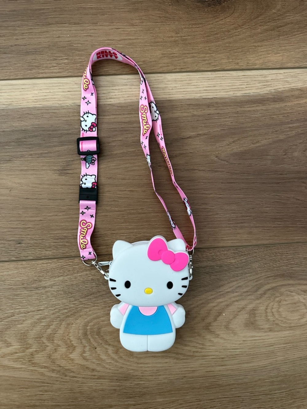 Hello Kitty Pink White Blue Crossbody Bag with Bow